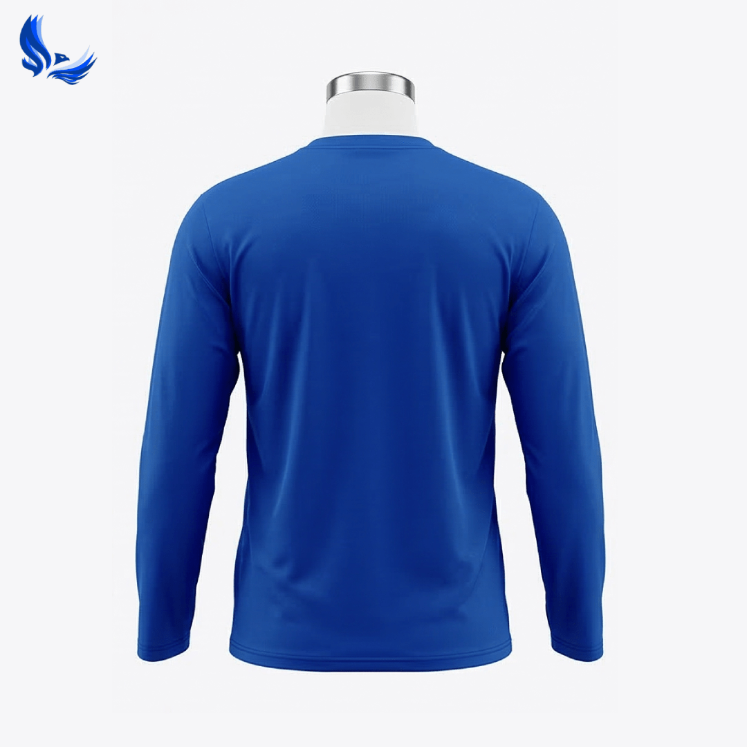 รับผลิต เสื้อคนงานคอกลม แขนยาว