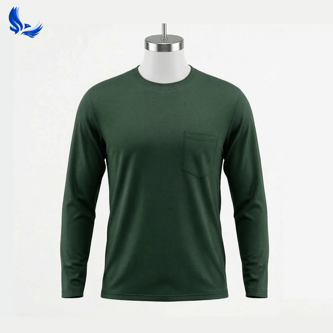 เสื้อคนงานคอกลม แขนยาว ราคา
