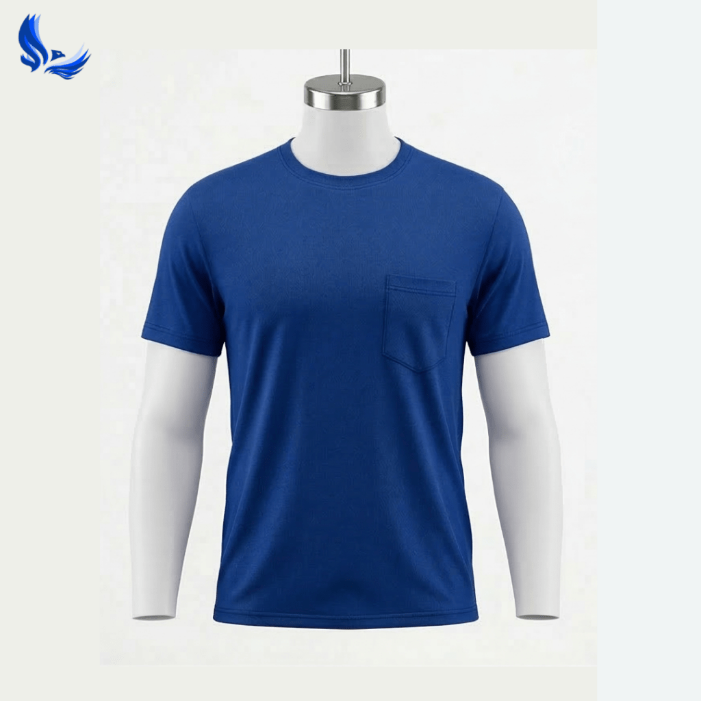 เสื้อคนงาน คอกลม แขนสั้น