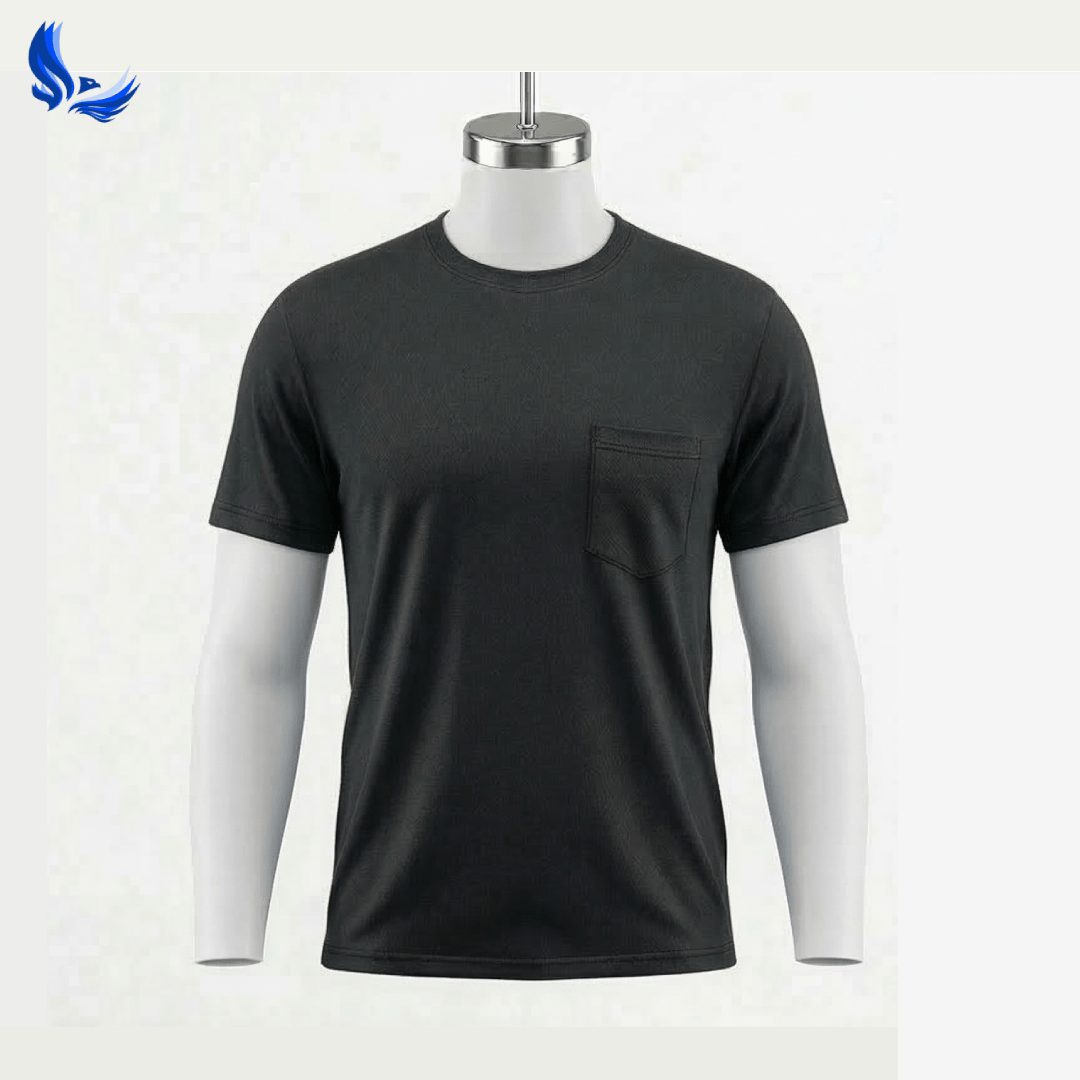 รับผลิตเสื้อคนงานคอกลม แขนสั้น ราคา ส่ง