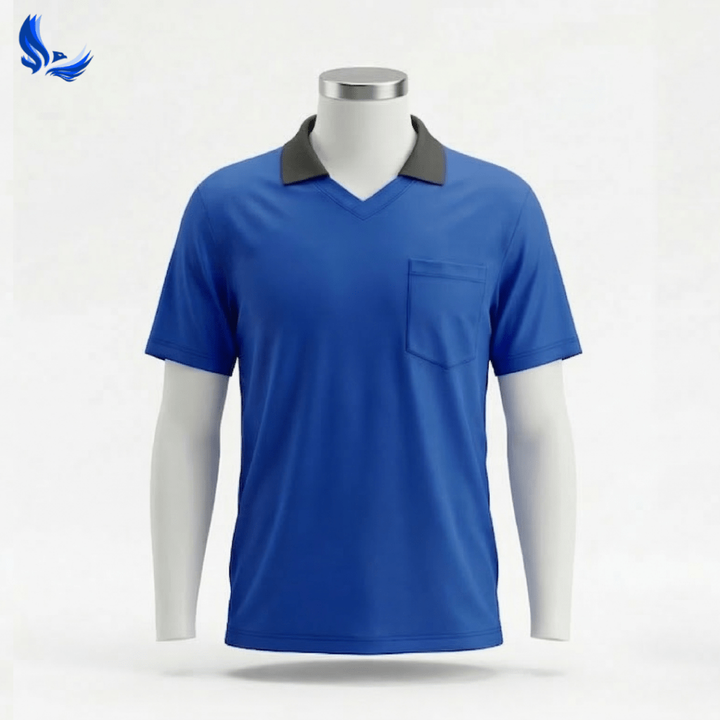 รับผลิตเสื้อคนงาน คอปก แขนสั้น