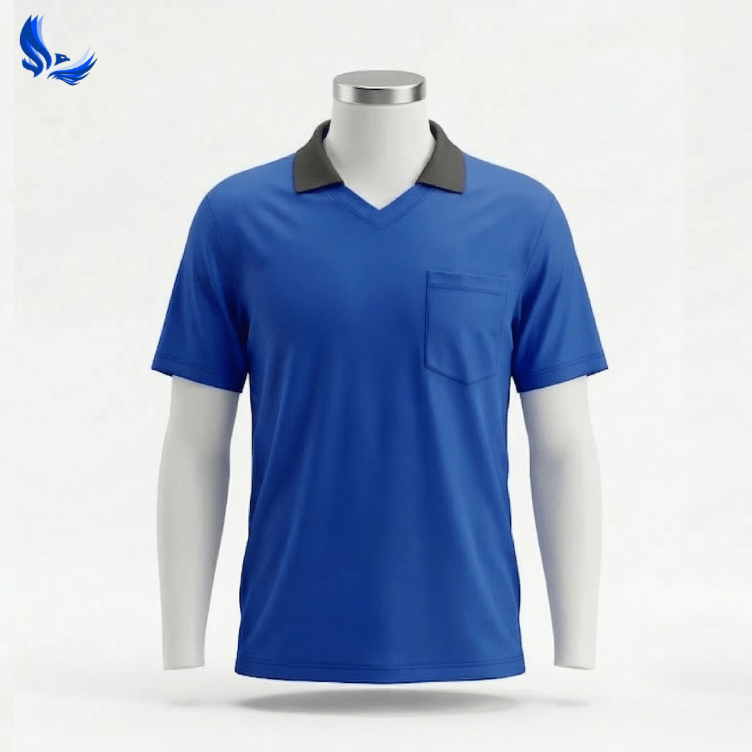 รับผลิตเสื้อคนงาน คอปก แขนสั้น